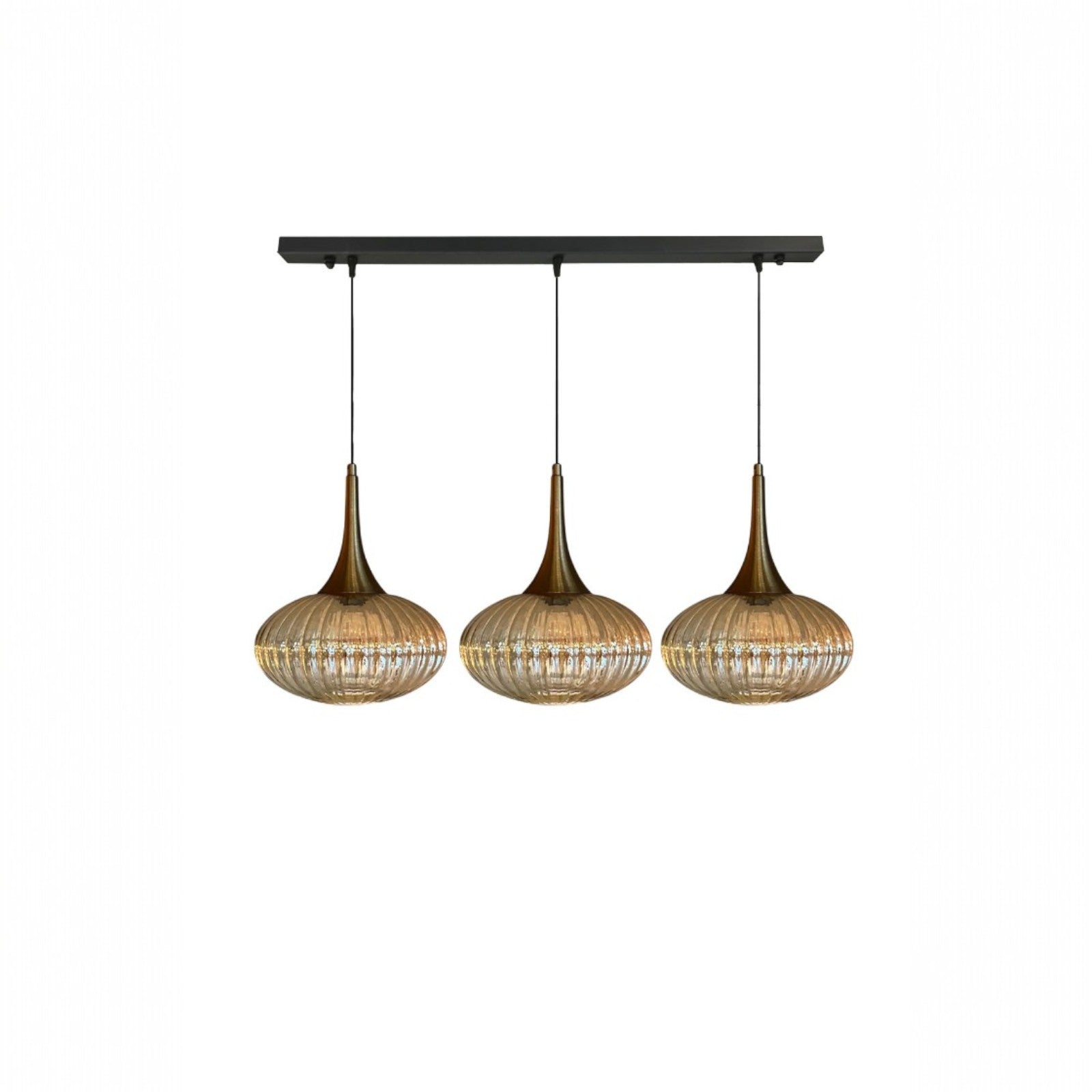 Pendelleuchte Pendelleuchte Elegant Dreifacher Kronleuchter Glas, Retro Hängelampe